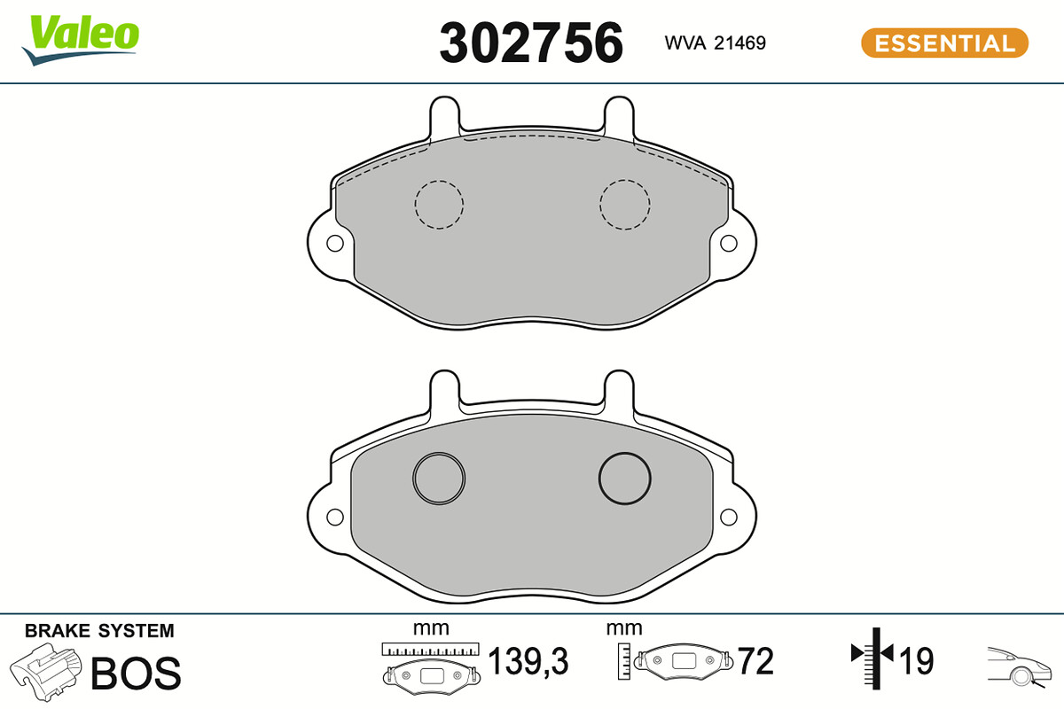 BRAKE PADS FIRST FORD TRANSIT VAN FR